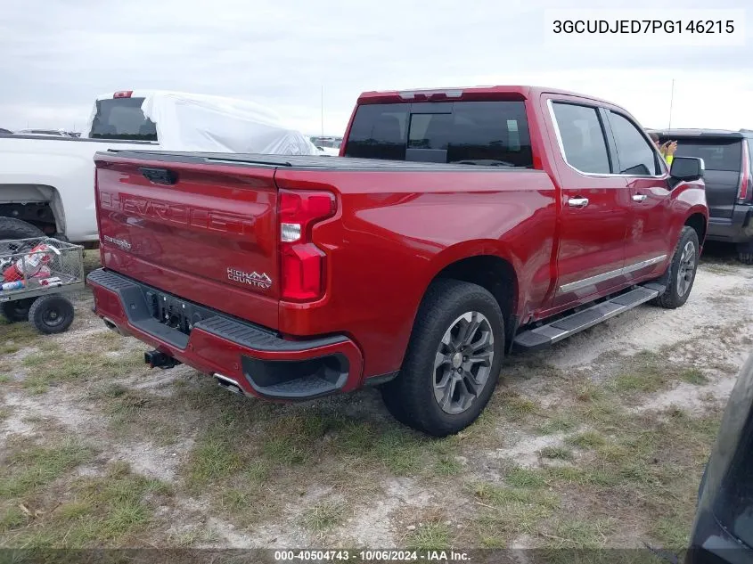 2023 Chevrolet Silverado K1500 High Country VIN: 3GCUDJED7PG146215 Lot: 40504743