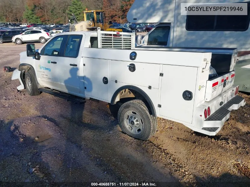 2023 Chevrolet Silverado 2500Hd 4Wd Long Bed Wt VIN: 1GC5YLEY5PF219946 Lot: 40685751