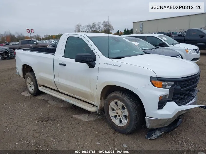 2023 Chevrolet Silverado 1500 2Wd Long Bed Wt VIN: 3GCNAAEDXPG312126 Lot: 40693765