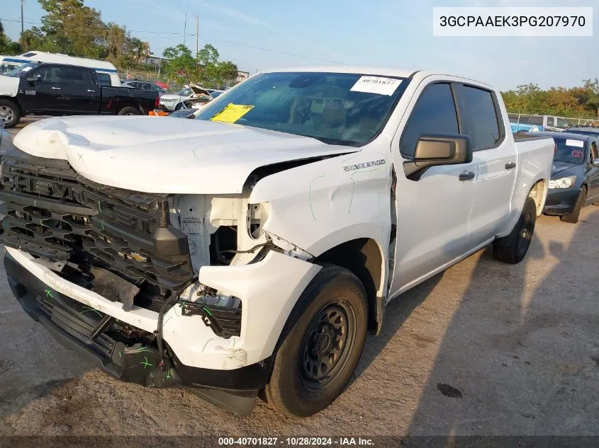 2023 Chevrolet Silverado 1500 2Wd Short Bed Wt VIN: 3GCPAAEK3PG207970 Lot: 40701827