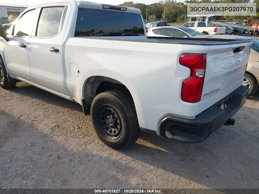 2023 Chevrolet Silverado 1500 2Wd Short Bed Wt VIN: 3GCPAAEK3PG207970 Lot: 40701827