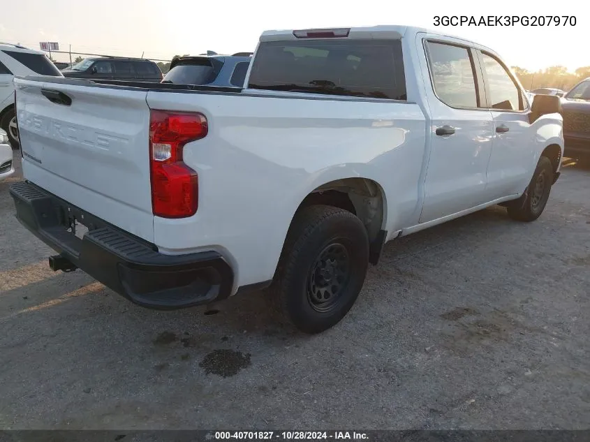 2023 Chevrolet Silverado 1500 2Wd Short Bed Wt VIN: 3GCPAAEK3PG207970 Lot: 40701827