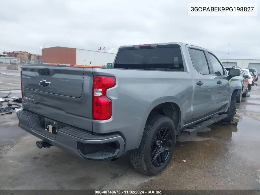 2023 Chevrolet Silverado 1500 2Wd Short Bed Custom VIN: 3GCPABEK9PG198827 Lot: 40749673