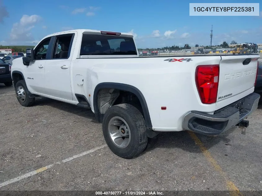 2023 Chevrolet Silverado 3500Hd 4Wd Long Bed Lt VIN: 1GC4YTEY8PF225381 Lot: 40750777