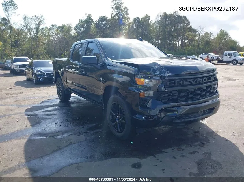 2023 Chevrolet Silverado 1500 4Wd Short Bed Custom VIN: 3GCPDBEKXPG292187 Lot: 40780381