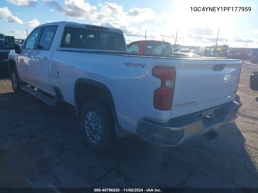 2023 Chevrolet Silverado 2500Hd 4Wd Long Bed Lt VIN: 1GC4YNEY1PF177959 Lot: 40796020