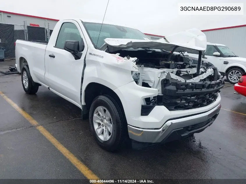 2023 Chevrolet Silverado 1500 2Wd Long Bed Wt VIN: 3GCNAAED8PG290689 Lot: 40844496