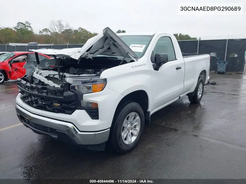 2023 Chevrolet Silverado 1500 2Wd Long Bed Wt VIN: 3GCNAAED8PG290689 Lot: 40844496