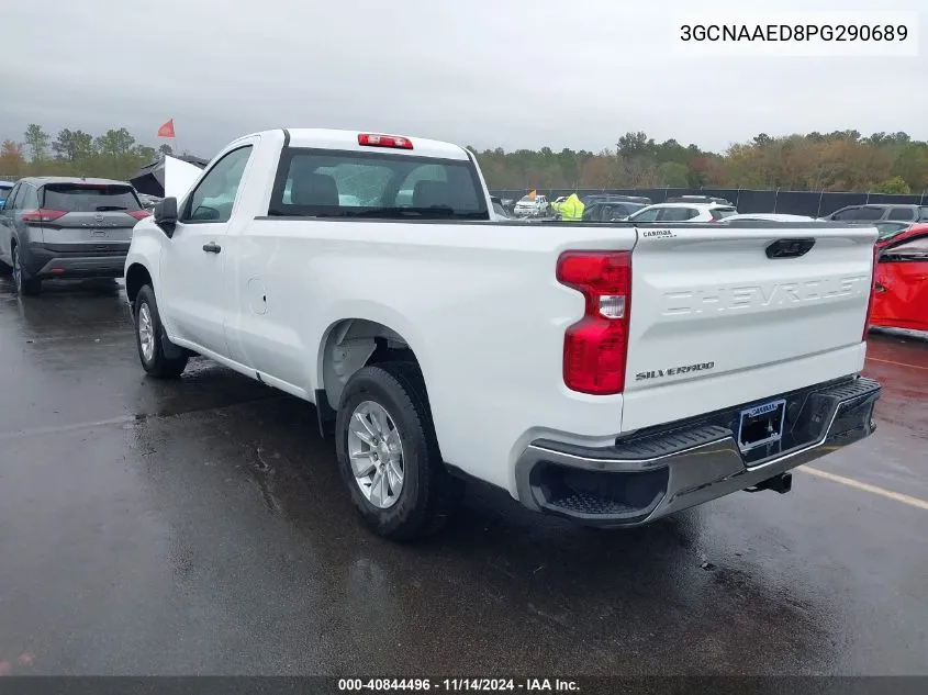 2023 Chevrolet Silverado 1500 2Wd Long Bed Wt VIN: 3GCNAAED8PG290689 Lot: 40844496