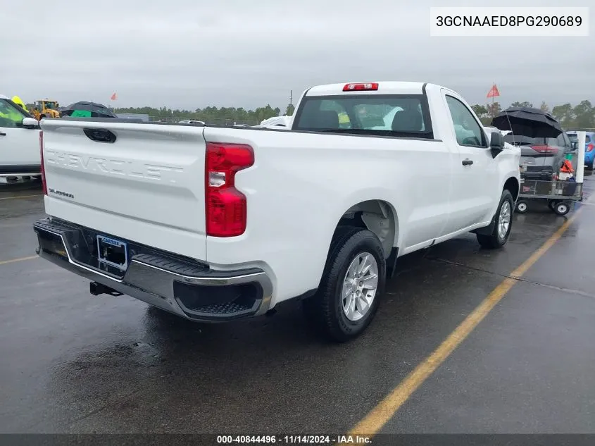 2023 Chevrolet Silverado 1500 2Wd Long Bed Wt VIN: 3GCNAAED8PG290689 Lot: 40844496