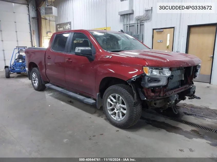 2023 Chevrolet Silverado 1500 4Wd Standard Bed Lt VIN: 3GCUDDED4PG333672 Lot: 40844761