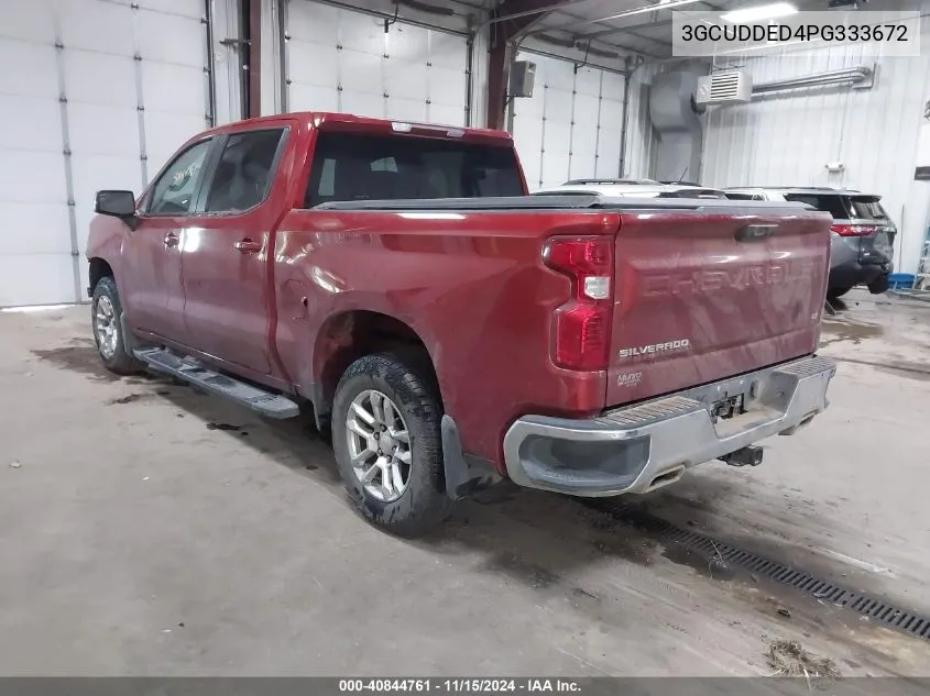 2023 Chevrolet Silverado 1500 4Wd Standard Bed Lt VIN: 3GCUDDED4PG333672 Lot: 40844761