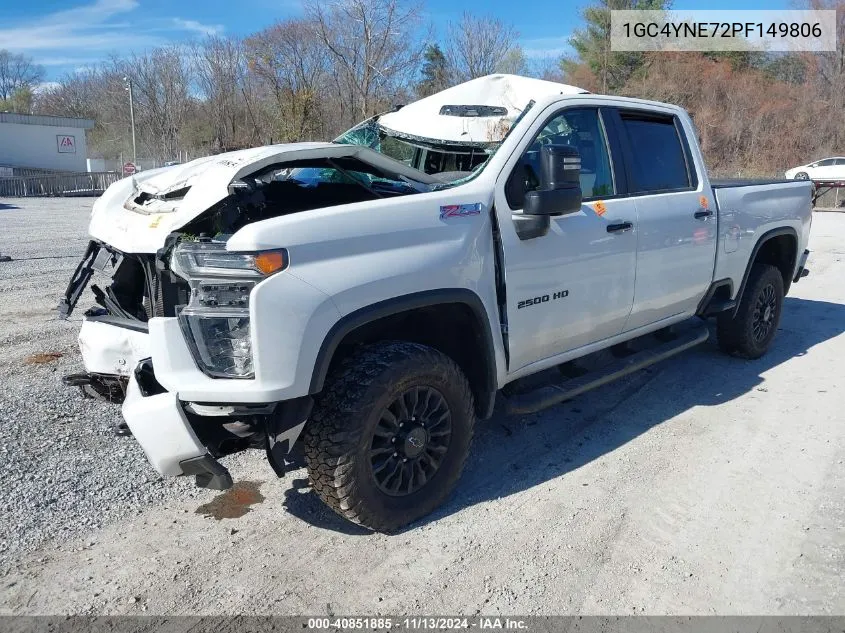 2023 Chevrolet Silverado 2500Hd 4Wd Standard Bed Lt VIN: 1GC4YNE72PF149806 Lot: 40851885