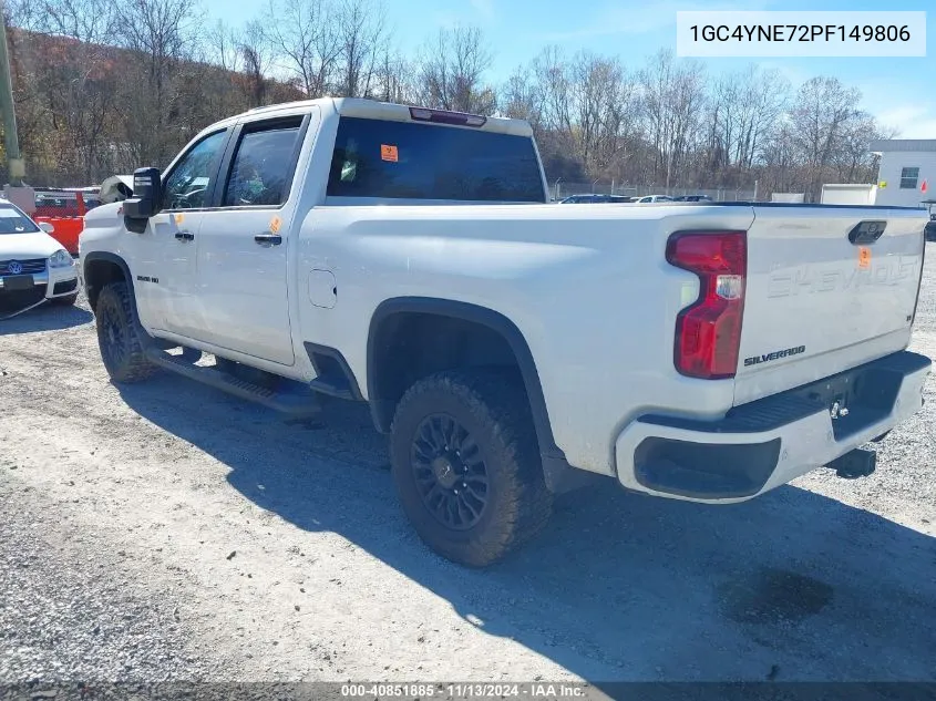 2023 Chevrolet Silverado 2500Hd 4Wd Standard Bed Lt VIN: 1GC4YNE72PF149806 Lot: 40851885