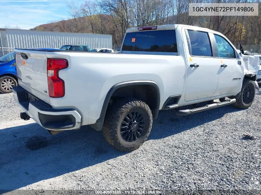 2023 Chevrolet Silverado 2500Hd 4Wd Standard Bed Lt VIN: 1GC4YNE72PF149806 Lot: 40851885