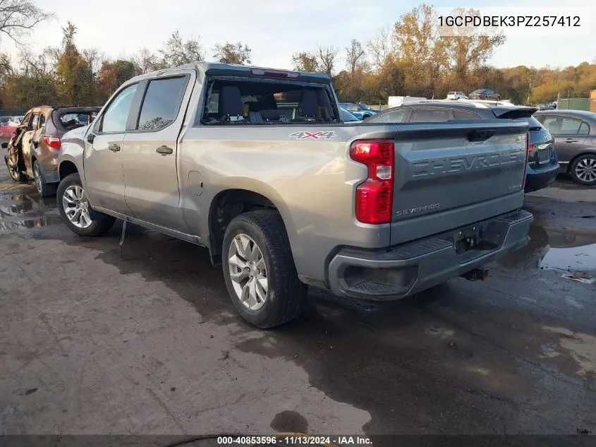 2023 Chevrolet Silverado 1500 4Wd Short Bed Custom VIN: 1GCPDBEK3PZ257412 Lot: 40853596