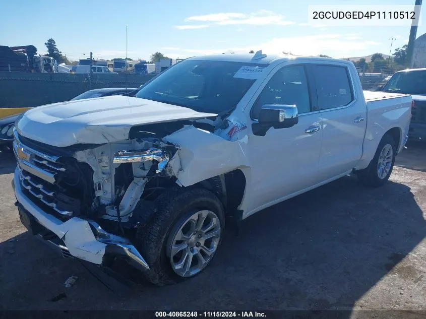 2023 Chevrolet Silverado 1500 4Wd Short Bed Ltz VIN: 2GCUDGED4P1110512 Lot: 40865248