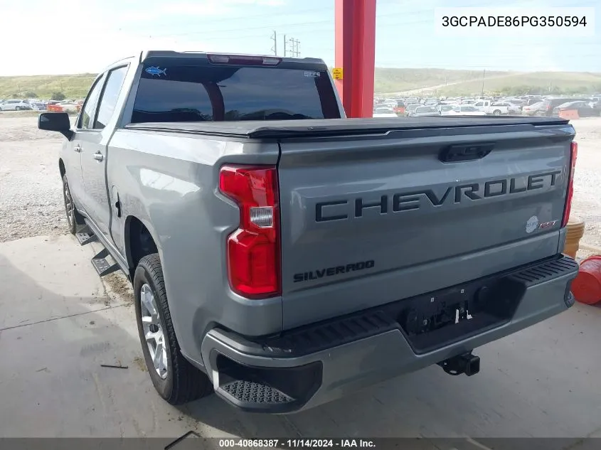 2023 Chevrolet Silverado 1500 2Wd Short Bed Rst VIN: 3GCPADE86PG350594 Lot: 40868387