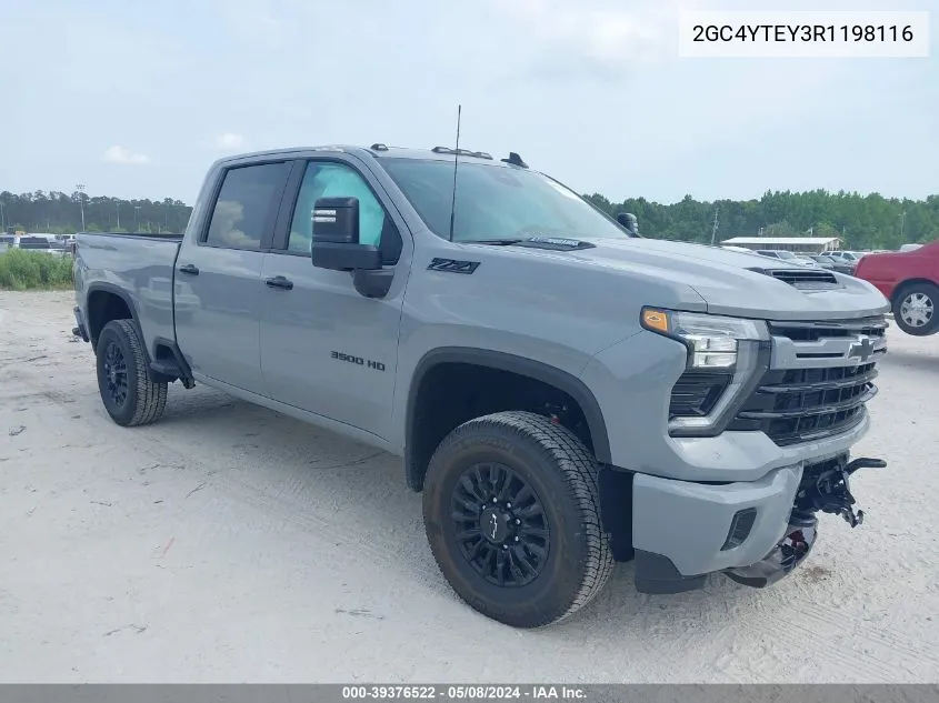 2024 Chevrolet Silverado 3500Hd 4Wd Standard Bed Lt VIN: 2GC4YTEY3R1198116 Lot: 39376522