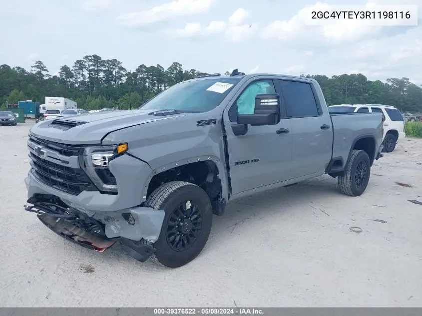 2024 Chevrolet Silverado 3500Hd 4Wd Standard Bed Lt VIN: 2GC4YTEY3R1198116 Lot: 39376522