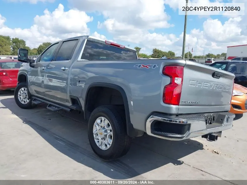 2024 Chevrolet Silverado 2500Hd 4Wd Standard Bed Ltz VIN: 2GC4YPEY2R1120840 Lot: 40383611