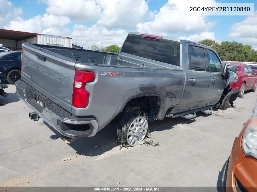 2024 Chevrolet Silverado 2500Hd 4Wd Standard Bed Ltz VIN: 2GC4YPEY2R1120840 Lot: 40383611