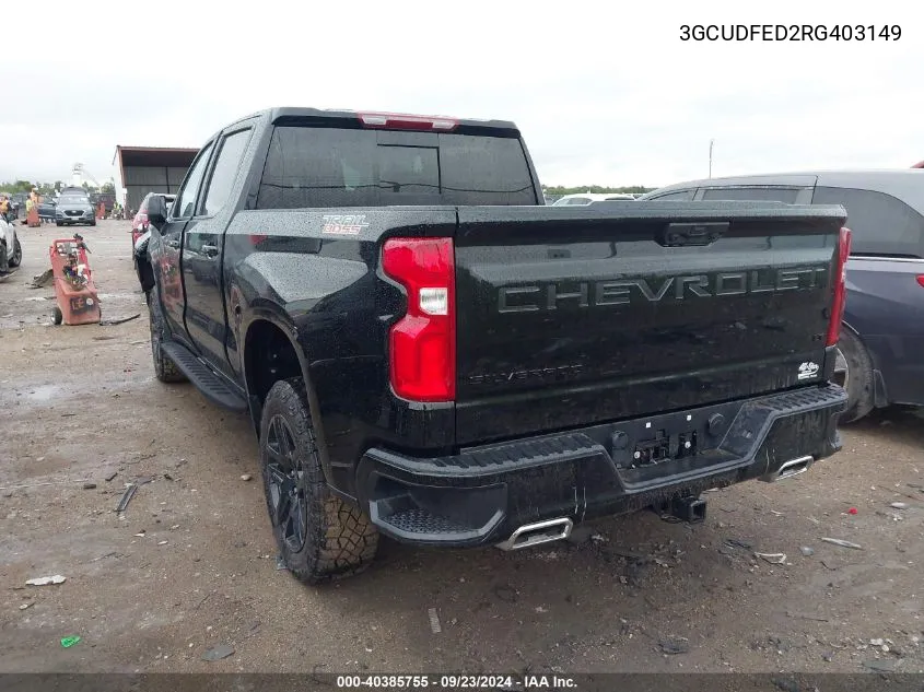 2024 Chevrolet Silverado K1500 Lt Trail Boss VIN: 3GCUDFED2RG403149 Lot: 40385755