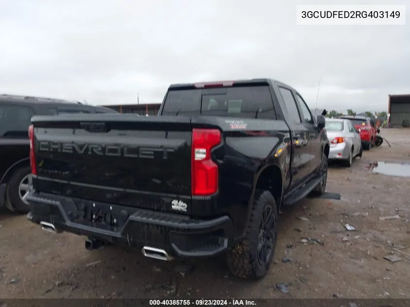 2024 Chevrolet Silverado K1500 Lt Trail Boss VIN: 3GCUDFED2RG403149 Lot: 40385755