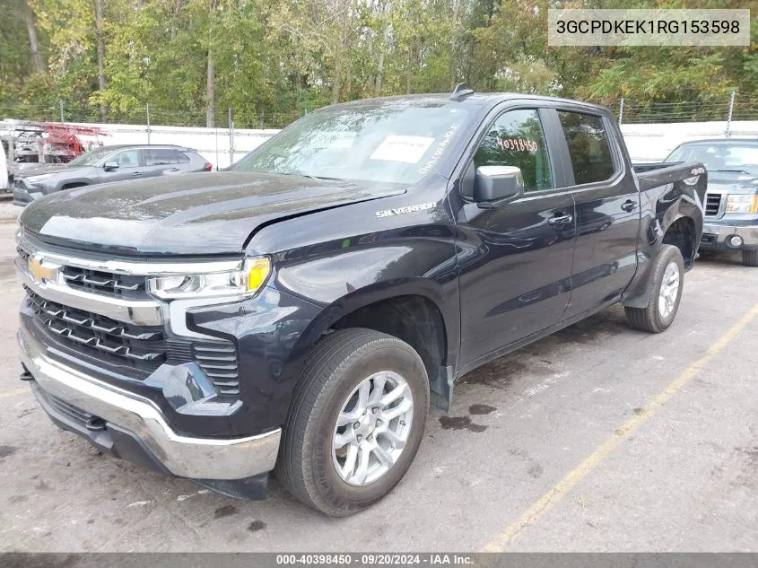 2024 Chevrolet Silverado 1500 4Wd Short Bed Lt With 2Fl VIN: 3GCPDKEK1RG153598 Lot: 40398450