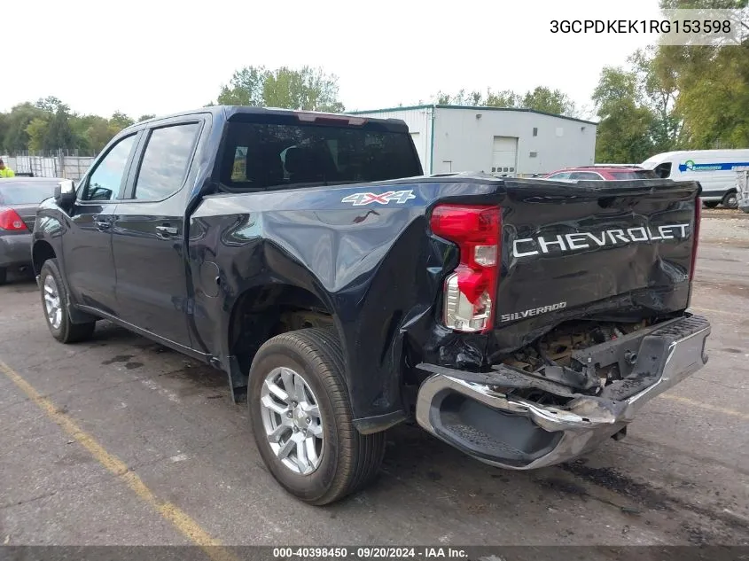 2024 Chevrolet Silverado 1500 4Wd Short Bed Lt With 2Fl VIN: 3GCPDKEK1RG153598 Lot: 40398450