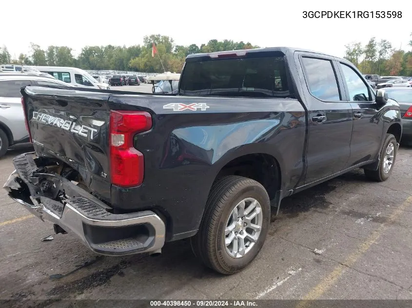 2024 Chevrolet Silverado 1500 4Wd Short Bed Lt With 2Fl VIN: 3GCPDKEK1RG153598 Lot: 40398450