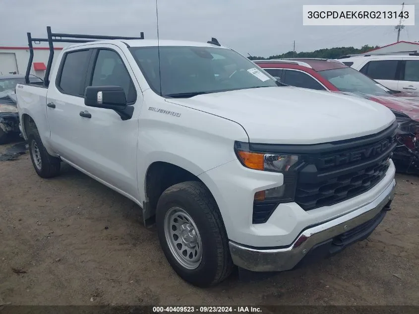 2024 Chevrolet Silverado K1500 VIN: 3GCPDAEK6RG213143 Lot: 40409523