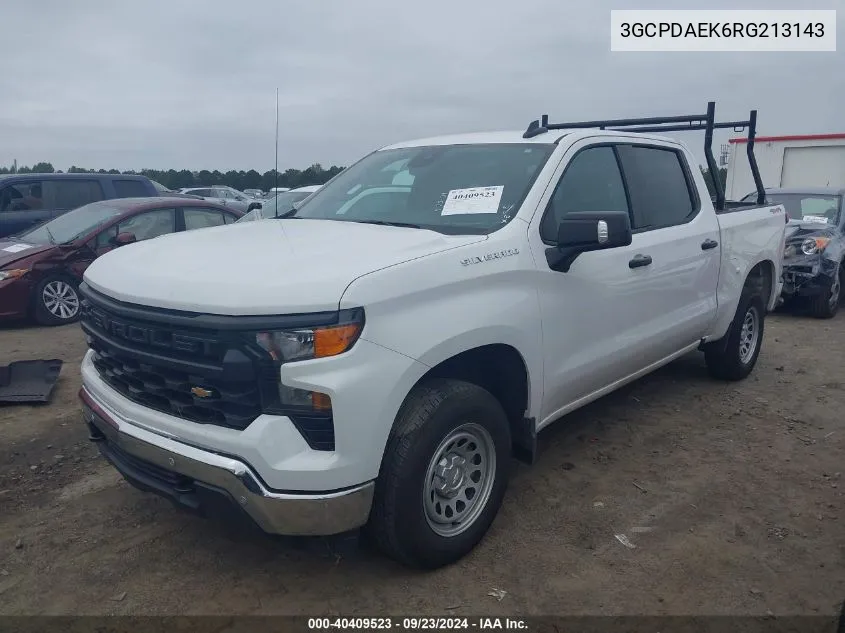 2024 Chevrolet Silverado K1500 VIN: 3GCPDAEK6RG213143 Lot: 40409523