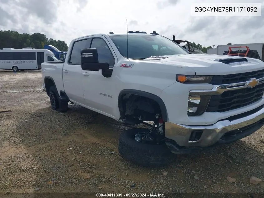 2024 Chevrolet Silverado 2500Hd 4Wd Standard Bed Lt VIN: 2GC4YNE78R1171092 Lot: 40411339