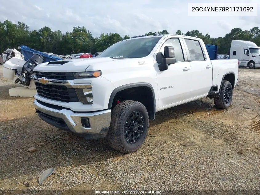 2024 Chevrolet Silverado 2500Hd 4Wd Standard Bed Lt VIN: 2GC4YNE78R1171092 Lot: 40411339