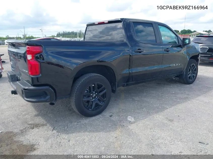 2024 Chevrolet Silverado 1500 2Wd Short Bed Custom VIN: 1GCPABEK9RZ166964 Lot: 40411853