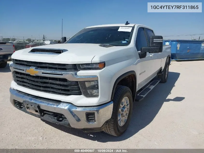 2024 Chevrolet Silverado 3500Hd 4Wd Long Bed Lt VIN: 1GC4YTEY7RF311865 Lot: 40490807