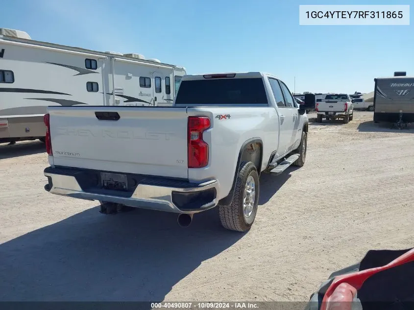 2024 Chevrolet Silverado 3500Hd 4Wd Long Bed Lt VIN: 1GC4YTEY7RF311865 Lot: 40490807