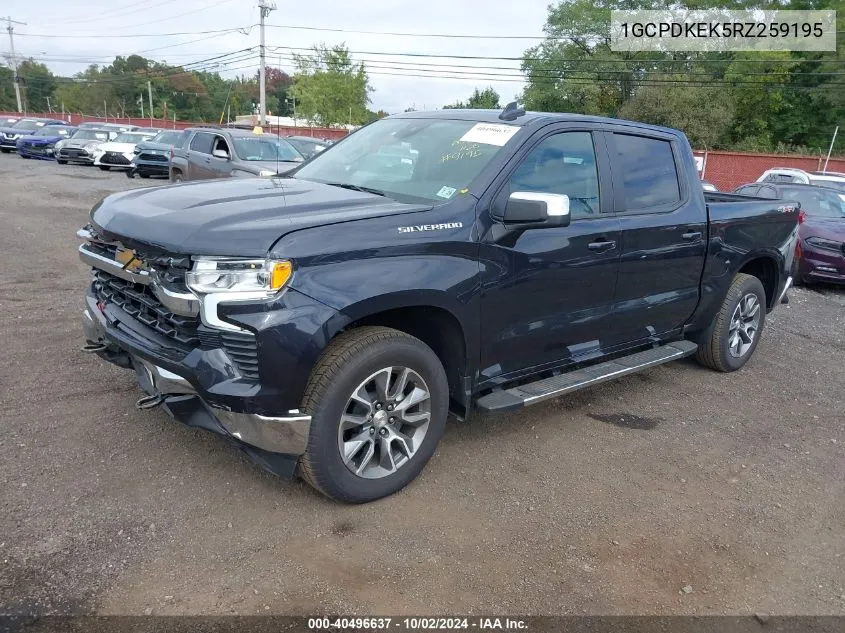 2024 Chevrolet Silverado K1500 Lt-L VIN: 1GCPDKEK5RZ259195 Lot: 40496637