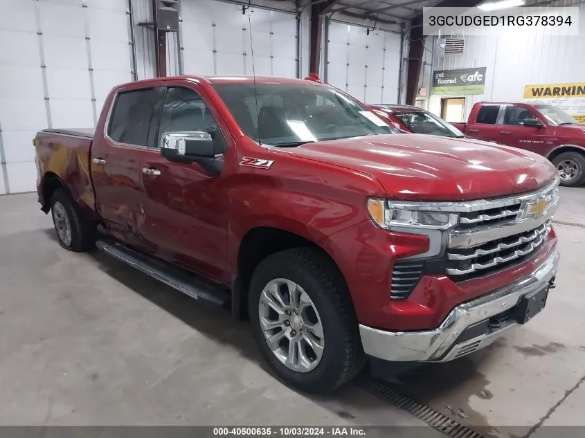 2024 Chevrolet Silverado 1500 4Wd Standard Bed Ltz VIN: 3GCUDGED1RG378394 Lot: 40500635