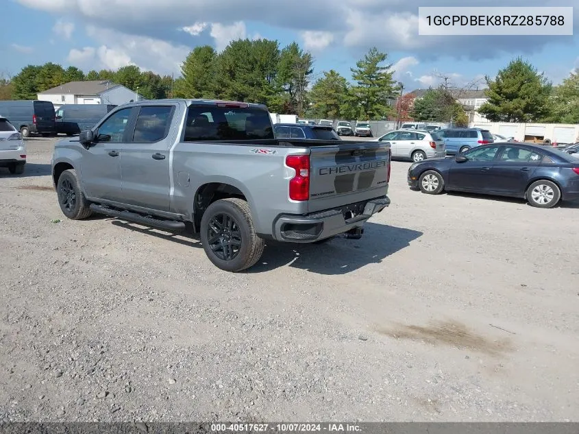 2024 Chevrolet Silverado 1500 4Wd Short Bed Custom VIN: 1GCPDBEK8RZ285788 Lot: 40517627