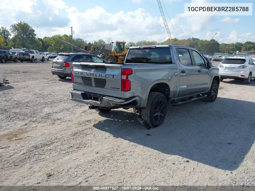 2024 Chevrolet Silverado 1500 4Wd Short Bed Custom VIN: 1GCPDBEK8RZ285788 Lot: 40517627