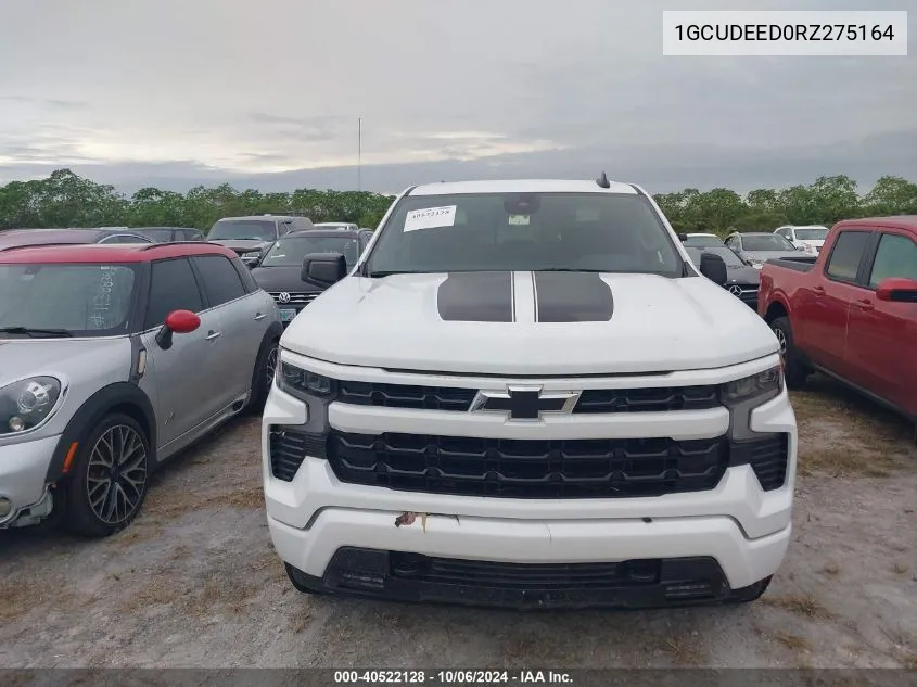 2024 Chevrolet Silverado K1500 Rst VIN: 1GCUDEED0RZ275164 Lot: 40522128