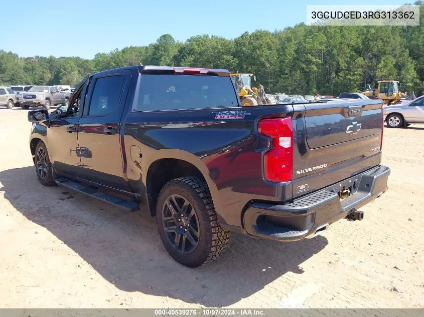 2024 Chevrolet Silverado 1500 4Wd Short Bed Custom Trail Boss VIN: 3GCUDCED3RG313362 Lot: 40539276