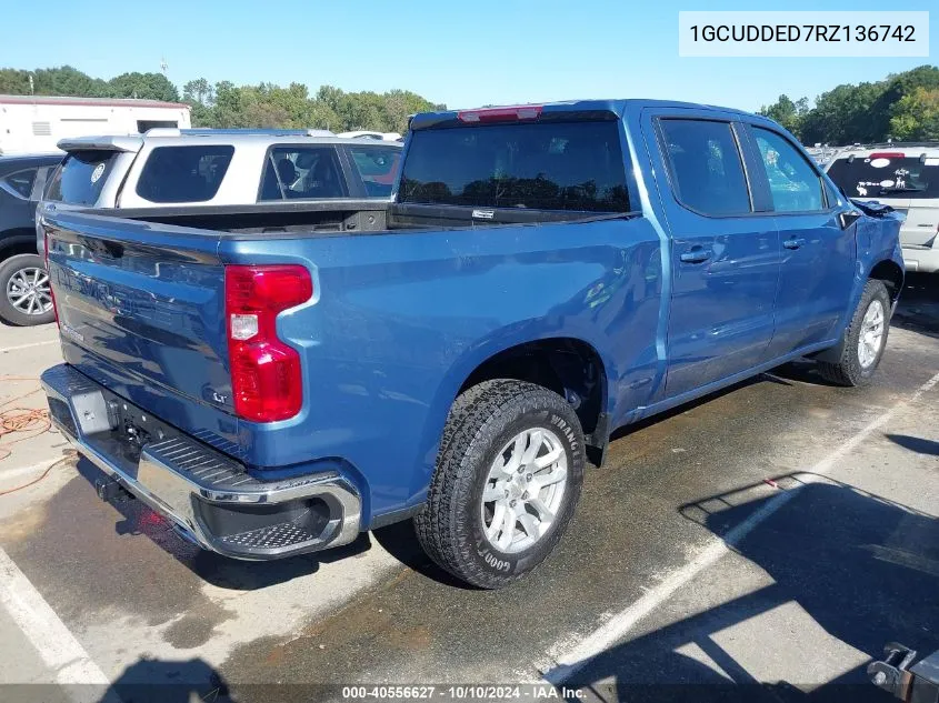 2024 Chevrolet Silverado 1500 4Wd Short Bed Lt VIN: 1GCUDDED7RZ136742 Lot: 40556627