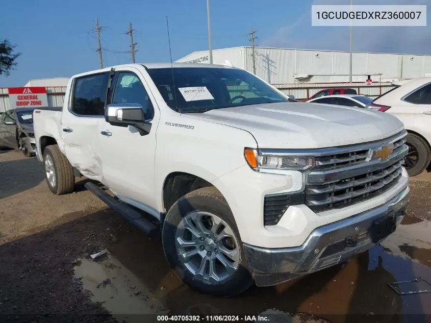 2024 Chevrolet Silverado 1500 4Wd Standard Bed Ltz VIN: 1GCUDGEDXRZ360007 Lot: 40705392