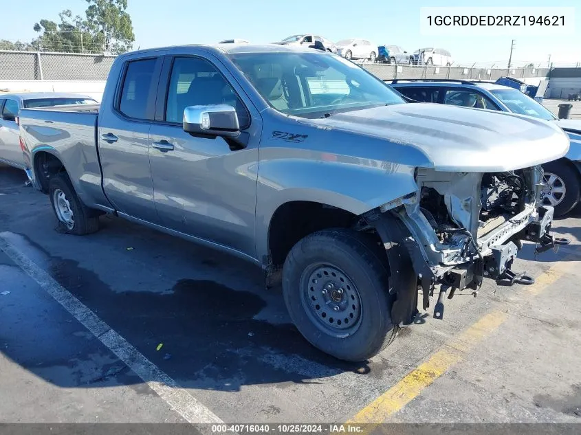 2024 Chevrolet Silverado 1500 4Wd Standard Bed Lt VIN: 1GCRDDED2RZ194621 Lot: 40716040