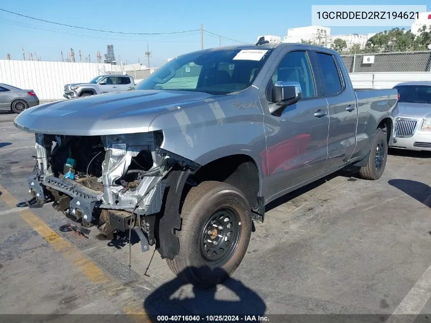 2024 Chevrolet Silverado 1500 4Wd Standard Bed Lt VIN: 1GCRDDED2RZ194621 Lot: 40716040