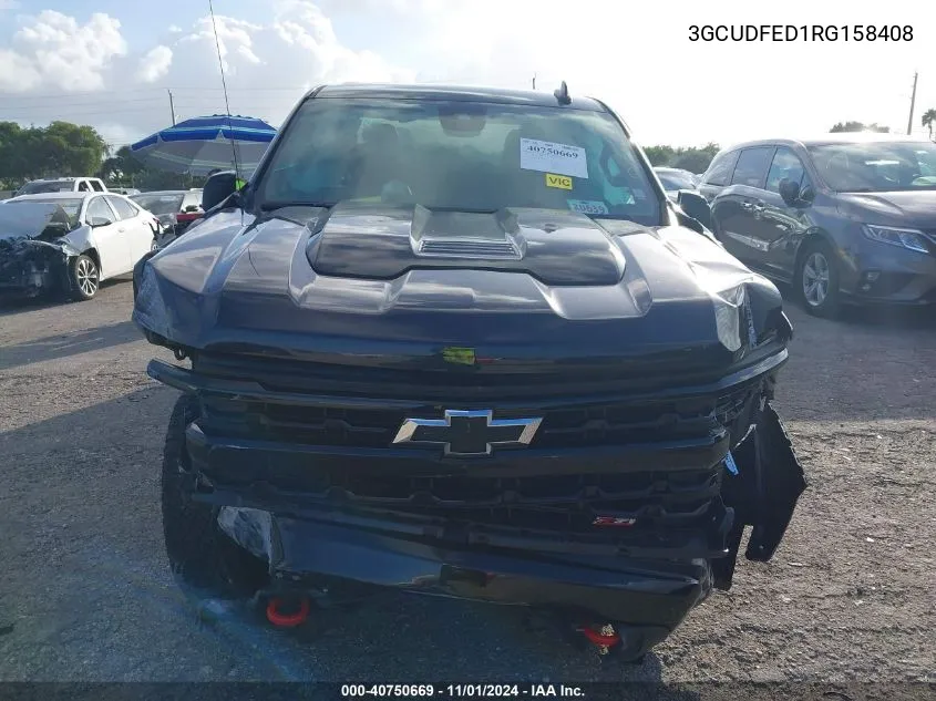 2024 Chevrolet Silverado 1500 4Wd Short Bed Lt Trail Boss VIN: 3GCUDFED1RG158408 Lot: 40750669