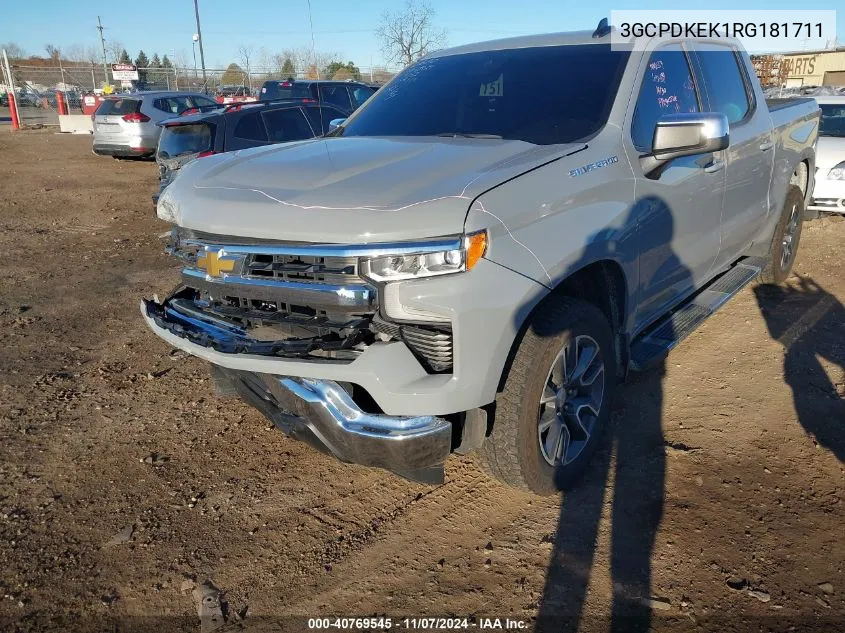 2024 Chevrolet Silverado 1500 4Wd Short Bed Lt With 2Fl VIN: 3GCPDKEK1RG181711 Lot: 40769545